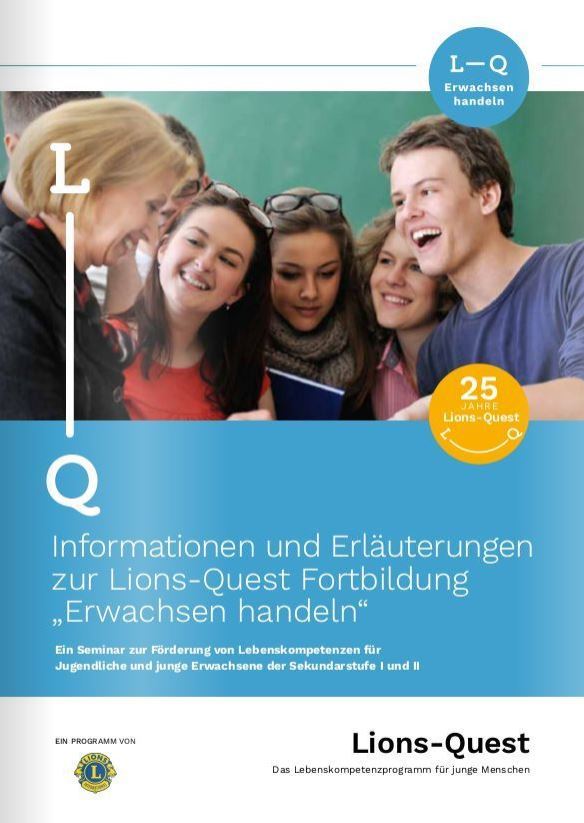 Informationsbroschüre DIN A4 Lions-Quest "Erwachsen handeln"